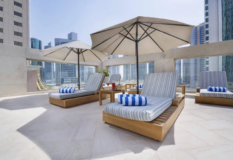Wyndham Grand Doha West Bay Beach sun deck